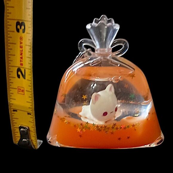 Tsunameez Prize Baggies Keychain Key Ring Kitty Cat Kitten Floating Orange Clear - Picture 2 of 15